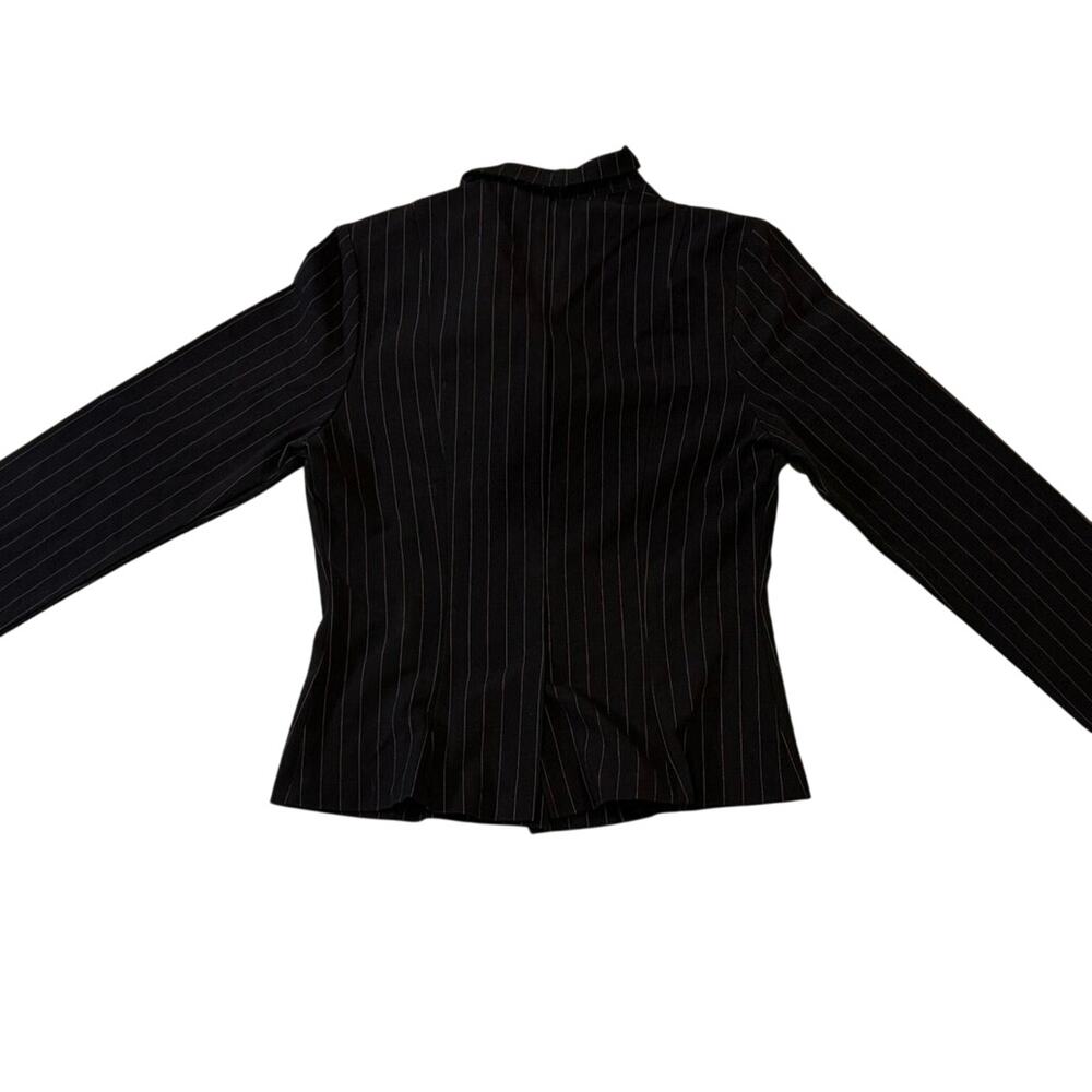 Céline by Champion Vintage Black Pinstripe Skirt Suit Set M USA - Picture 5 of 7
